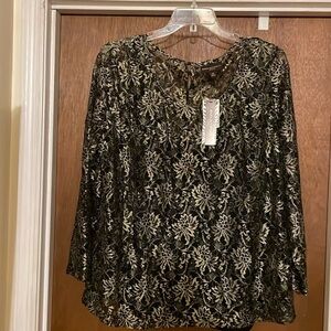 NWT Dana Buchman layered lace blouse​